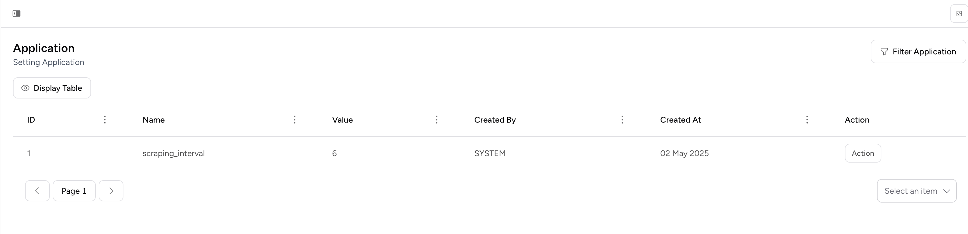 Settings Application