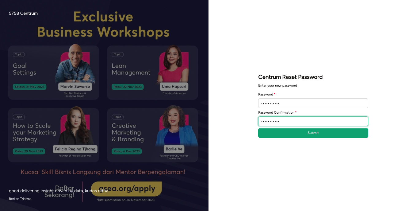 Halaman Ganti Password