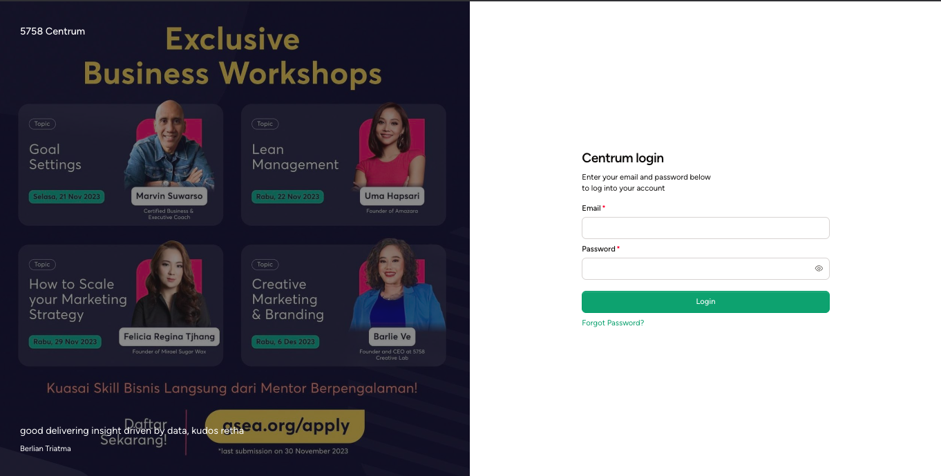 Antarmuka Login Sistem